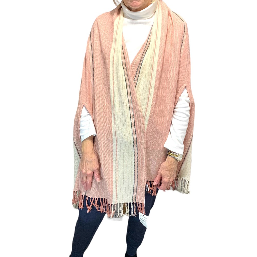Madewell Pink and Cream Striped Wrap